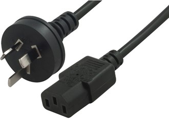 Astrotek AU Power Cable 2m - Male Wall 240v PC to Power Socket 3pin to IEC 320-C13 